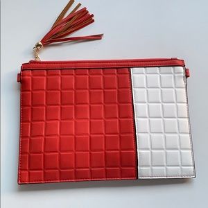 Super Cute Red & White Clutch Purse